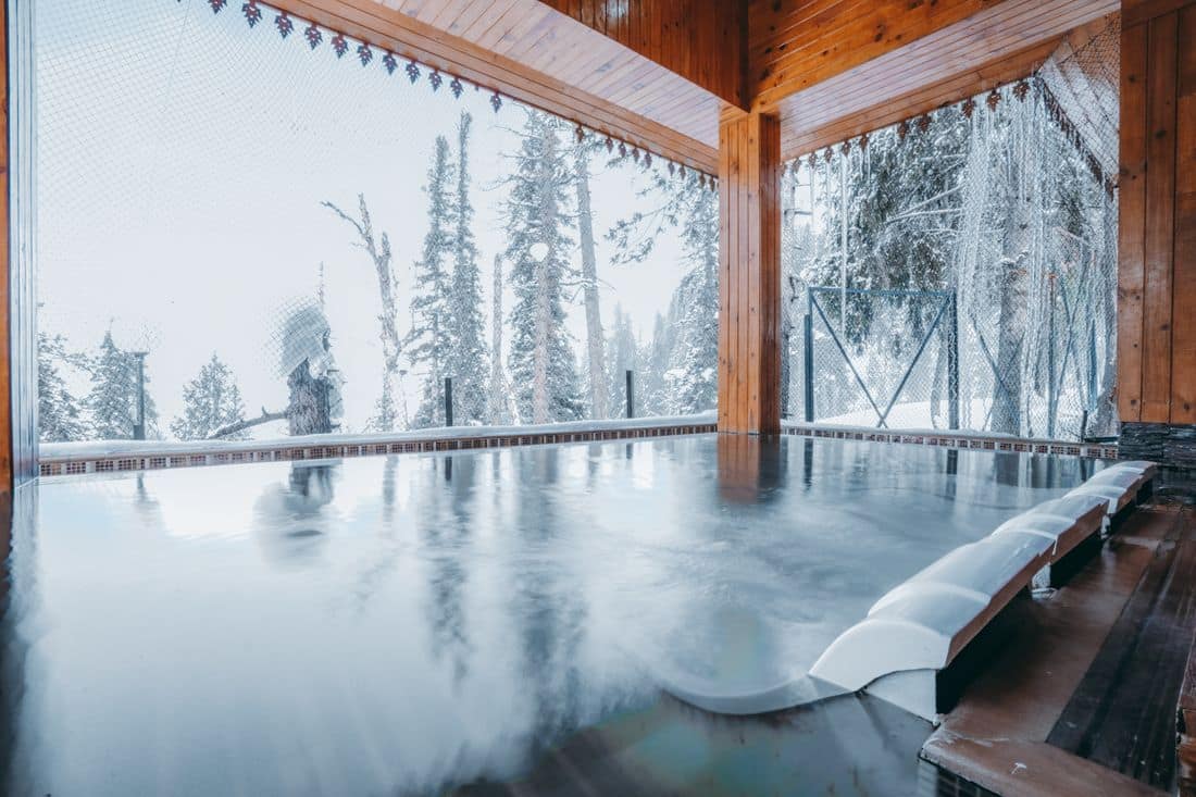 Les bassins chauds en plein hiver